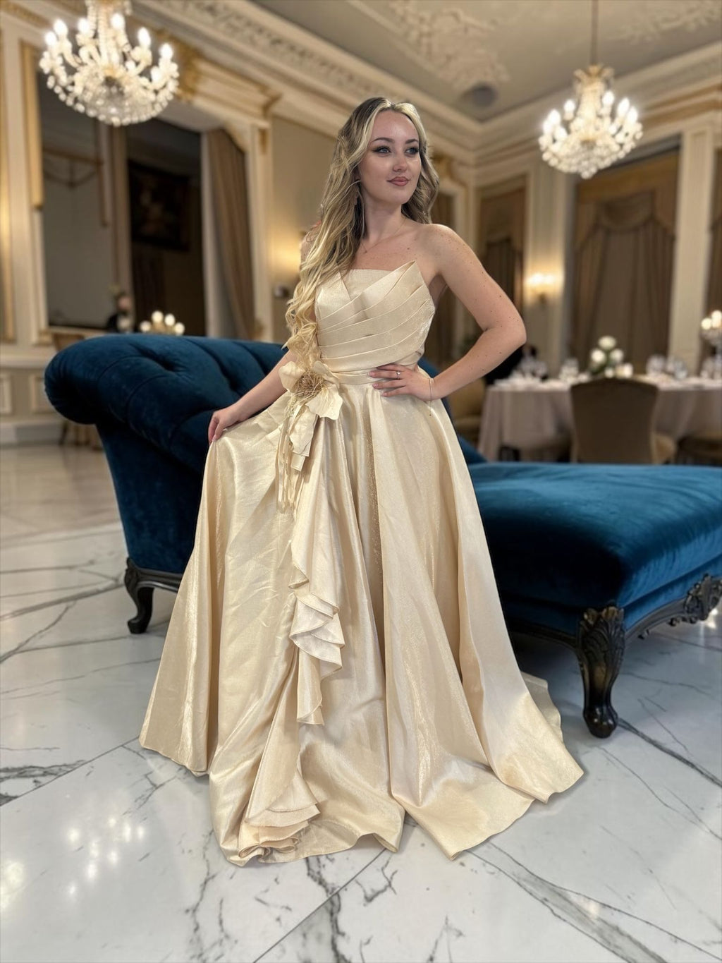 Wonderful Gold Gala Dress