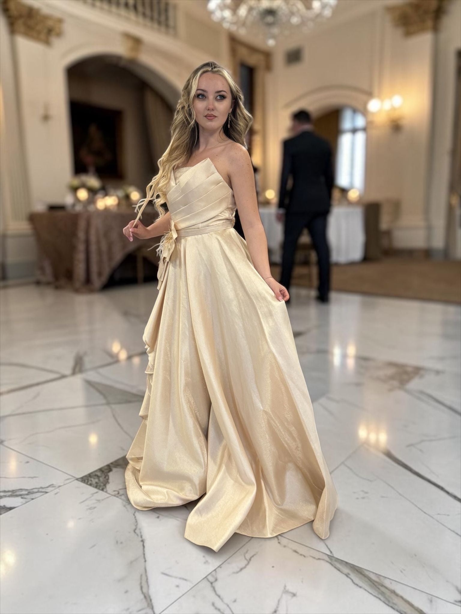 Wonderful Gold Gala Dress
